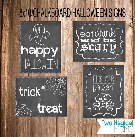 magical moms  chalkboard halloween signs  printable