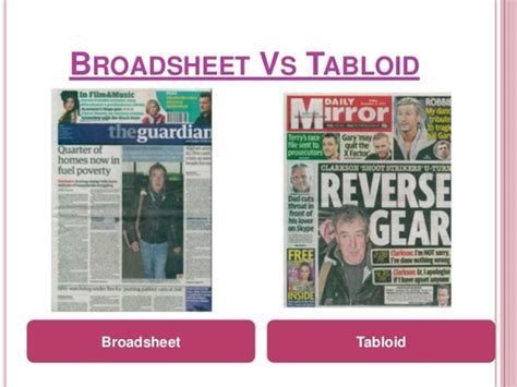 essay comparing  broadsheet   tabloid