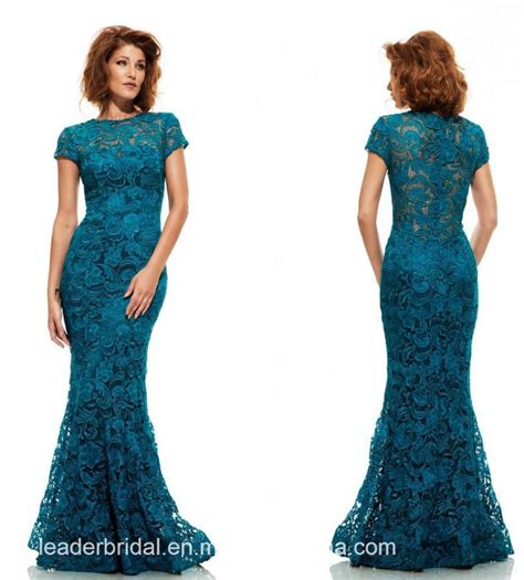 china teal blue lace prom dresses sheath evening gowns b658 china