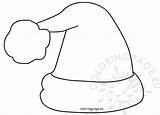 Santa Claus Hat Outline Face Printable Crafts Coloring Drawing Christmas Clipartmag sketch template