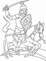 Coloring Knight Pages Horse Bestcoloringpages Dragon sketch template