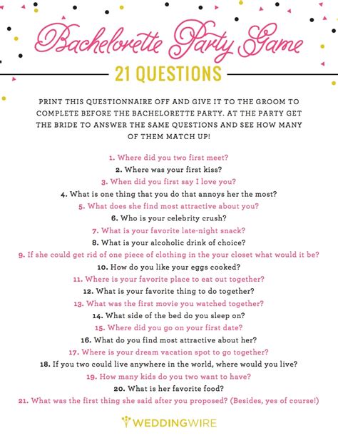 21 questions game 24 free bachelorette party printables