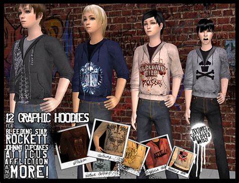 mod  sims  emo punk clothing brand hoodies   teen male