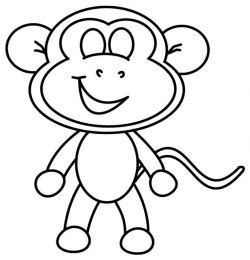 easy drawing monkey  getdrawings