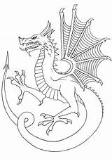 Dragon Welsh Ddraig Aur Boneknapper Supercoloring Smok Line Ferocious Flying Animal sketch template