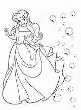 Disney Dibujar Sirena Sirenita Getdrawings Ausmalbilder Burbujas Película sketch template