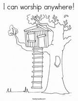 Tree House Coloring Worship Pages Magic Psalm Anywhere Climb Colouring Treehouse Kids Printable Drawing Template Into Houses Color Noodle Sheets sketch template