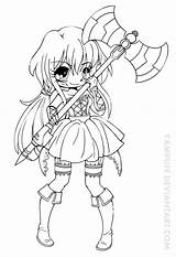 Yampuff Lineart Colouring Adulte Pigtails Coloriages Effortfulg Axe Soldat Disegno Guerrière 123dessins Salvato Puff sketch template