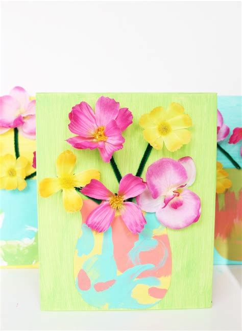 bright colourful flower crafts  kids messy  monster