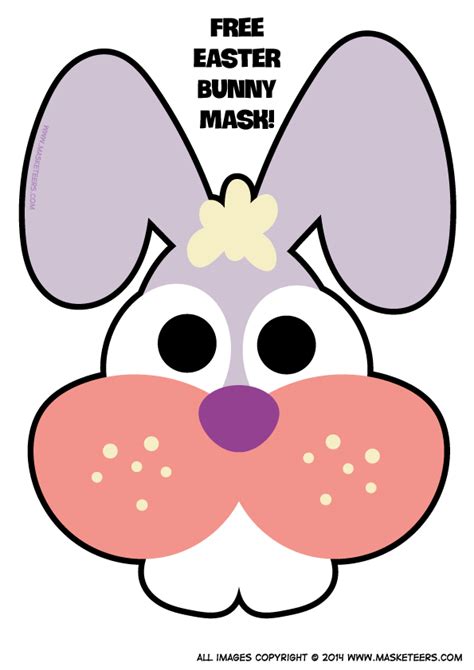 easter bunny mask    art version  colour