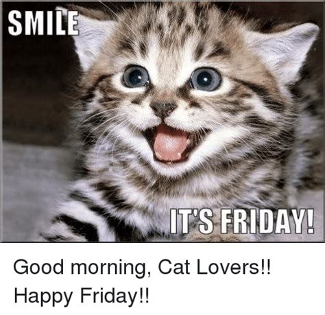 Smile Its Friday Good Morning Cat Lovers Happy Friday