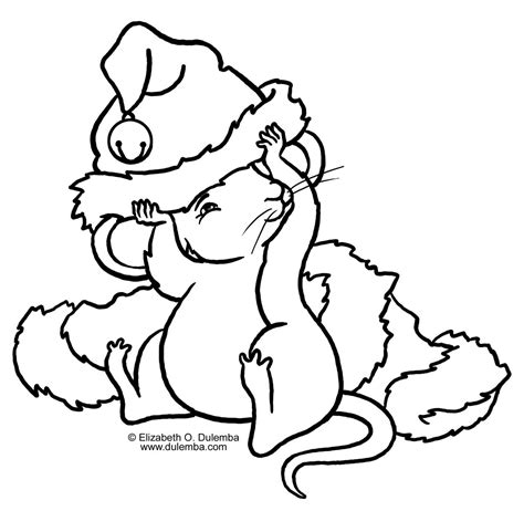 christmas mouse coloring pages google search digistamp  mas