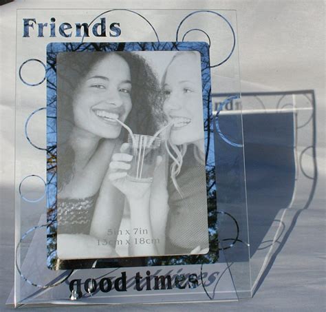 Friends Glass Floater Picture Frame Silver Glass 4 X 6