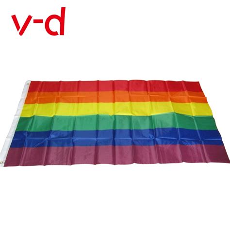 free shipping xvggdg rainbow flags and banners 3x5ft 90x150cm lesbian