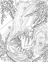Coloring Pages Adult Fairy Mystical Fenech Fantasy Mythical Selina Colouring Elf Books Fairies Elves Dragons Artist Witch Sheets Dragon Printable sketch template