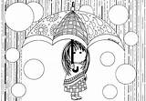 Coloring Rain Pages Adult Adults Childhood Simple Return Back Cartoon Soothing sketch template