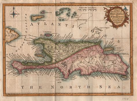 map of the island of hispaniola modern day haiti and dominican republic