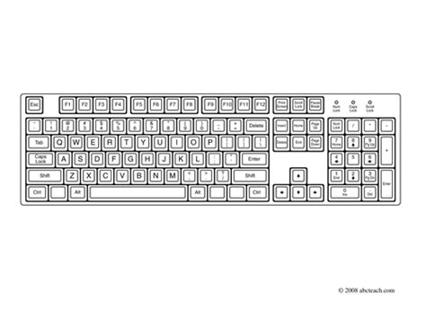 computer keyboard coloring pages  kids