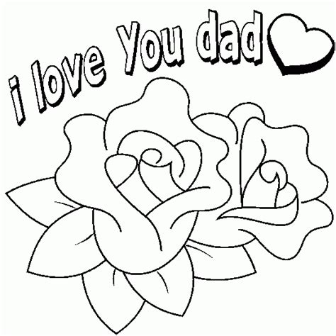 love dad coloring print pg drawingdadheartflowerlikes coloring