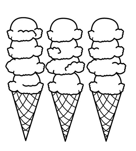 ice cream scoops coloring pages clipart    clip art