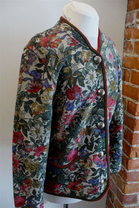 vintage geiger tyrol wool jacket   austria size  etsy wool