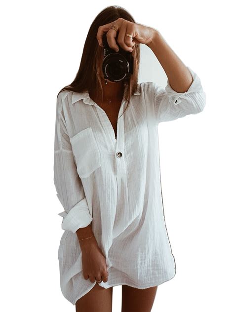 sexy dance women v neck long sleeve blouse button down plain linen