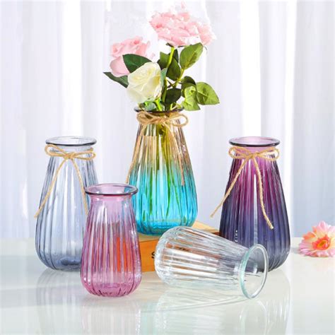 Wholesale Custom Made Small Cylinder Flower Hand Blown Glass Nordic