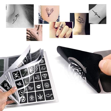 282 designs temporary tattoo stencils removable tattoo stickers face