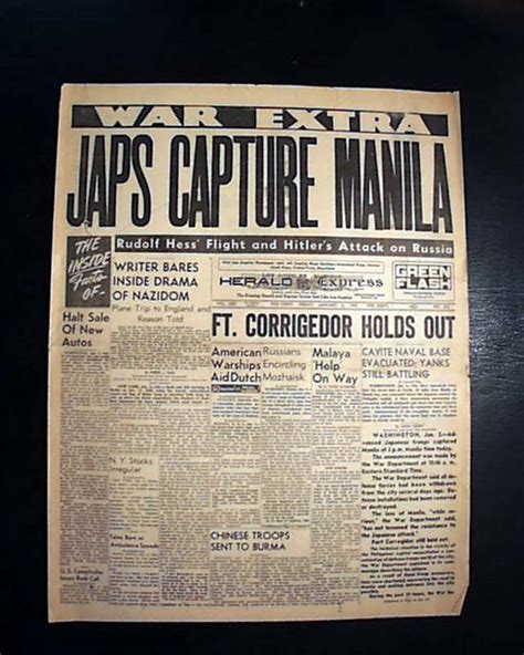 Japs Capture Manila Philippines