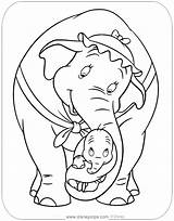 Dumbo Disneyclips Cradling sketch template