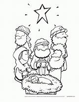 Coloring Christmas Bible Pages Story Sunday School Popular sketch template