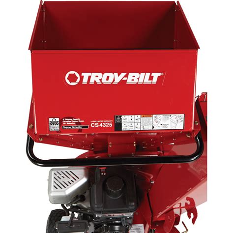 Troy Bilt Chipper Shredder — 250cc Briggs And Stratton Engine 3in