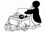 Pingu Pinga Box Sister Trapped Pingo Coloringsky Penguin Animais Marcadores sketch template