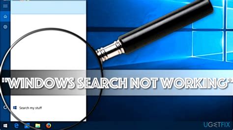 fix windows search  working  windows