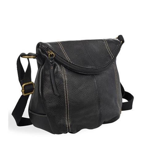 tenbagscom black leather crossbody bag