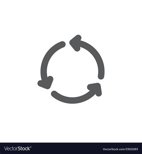 arrows cycle icon symbol isolated  white vector image