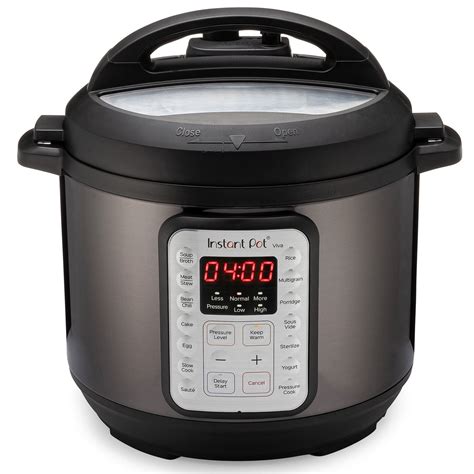 instant pot viva black stainless  quart    multi  programmable pressure cooker slow