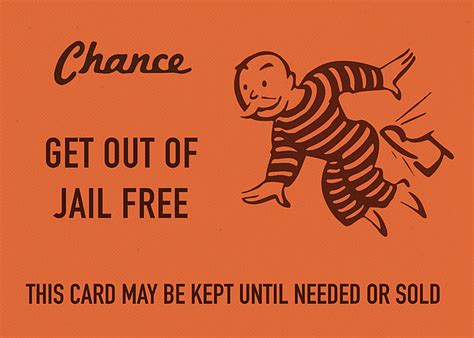 chance card vintage monopoly    jail  greeting card