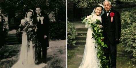 98 year old couple recreate their wedding day 70 years later