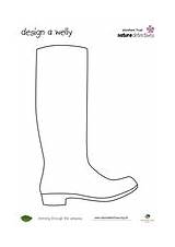 Wellies Colouring Sheet sketch template