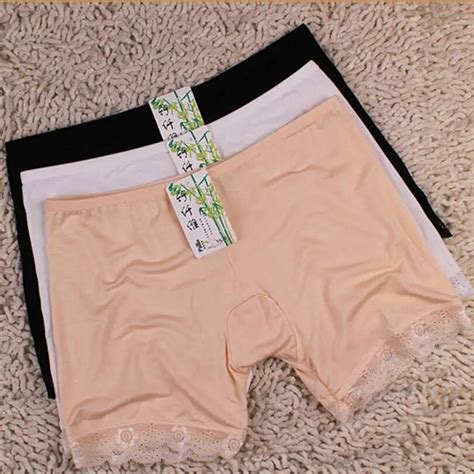 kancoold safety short pants ladies elastic lace edge pants safety underwear mid rise safety