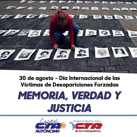 Día Internacional De Las Víctimas De Desapariciones Forzadas Cta Ciudad