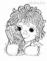 Coloring Raggedy Pages Dolls Ws sketch template