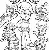 Patrol Paw Coloring Ryder Christmas Pages Color Everest Getcolorings Print Getdrawings sketch template