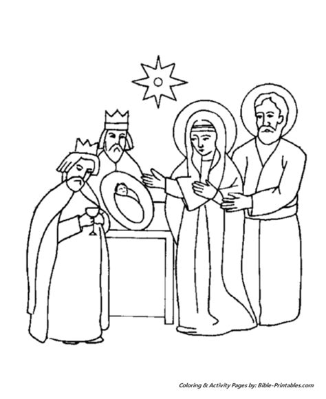 christmas story coloring pages jesus mary  joseph