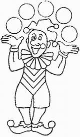 Clown Juggling Coloring Clipart Drawings Library sketch template