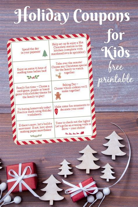 printable christmas coupons  kids edventures  kids