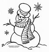 Snowman Coloring Pages Print Cartoon Animated sketch template