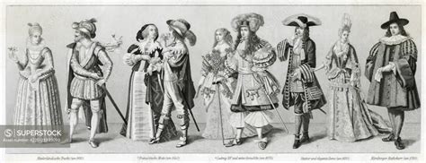 Costume Styles 17th Century From Left To Right Dutch Couple Circa