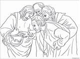 Doubting Thomas Coloring Pages Color Online sketch template